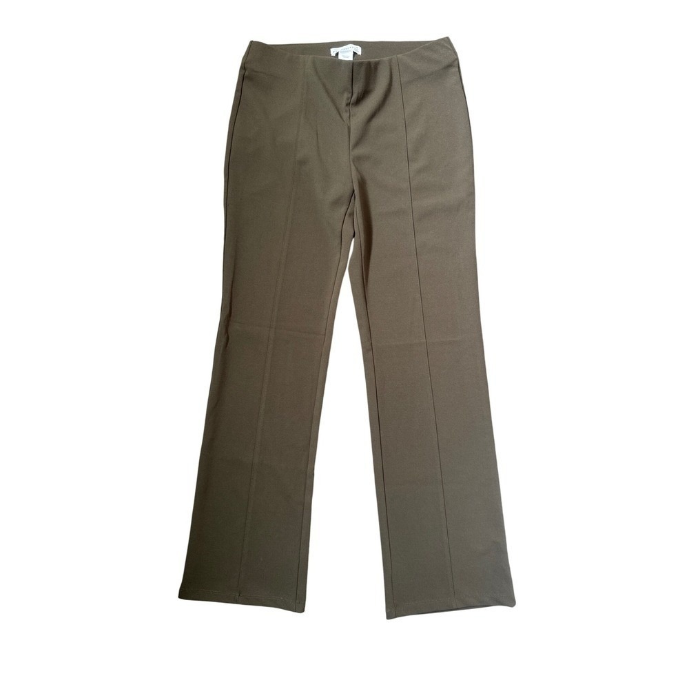 Retrology Olive Green‎ Wide Leg Pants PS Polyester Spandex Casual Comfort